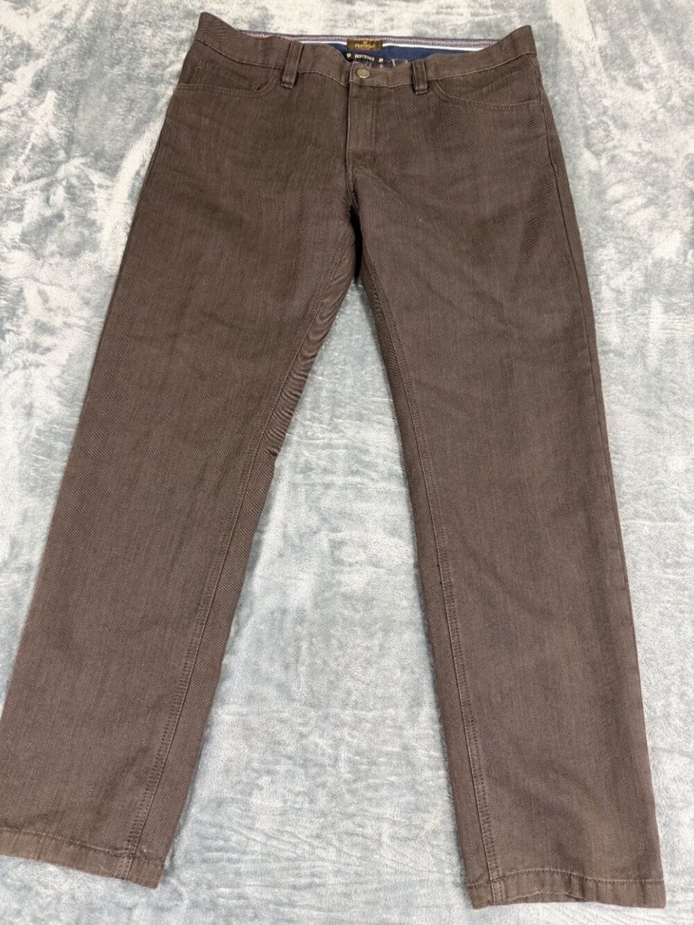 Pertegaz Mens Brown Straight Leg Pants Size 38